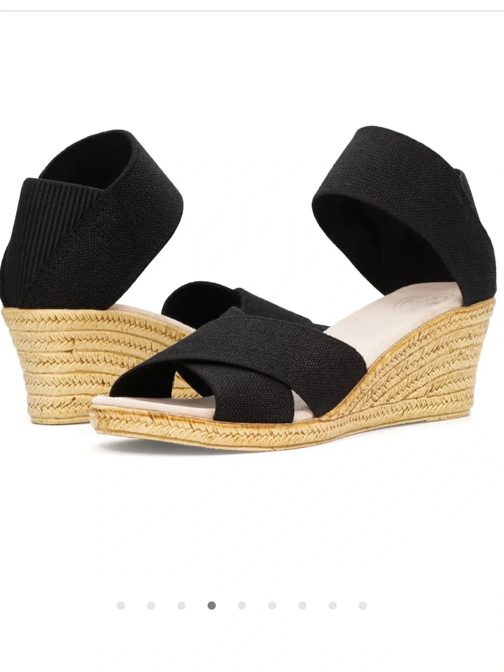 Charleston Shoe Co, Cannon Wedge Sandals, size 6, black, new in box!